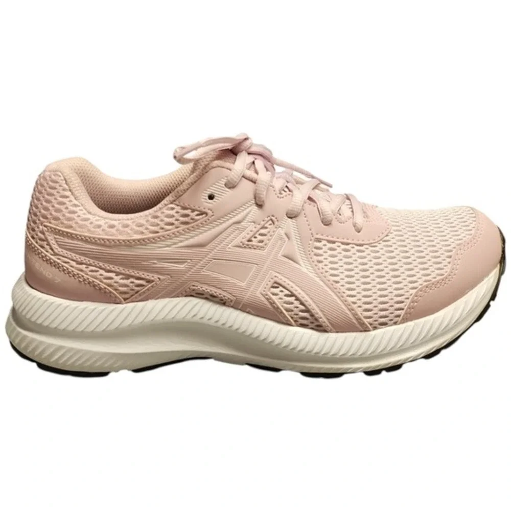 ASICS Contend 7 GS Running Sneakers Kids US 7 Pink White Athletic 1014A192-707